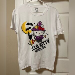 Hello Kitty White and Purple Witchy Kids T-Shirt